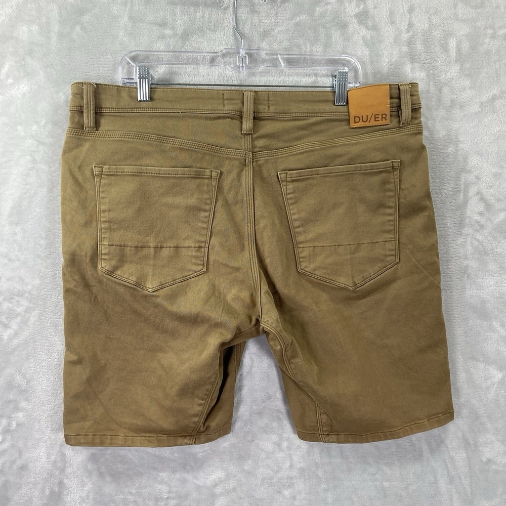 DU/ER Jean Shorts mens 38x9 N2X Slim Fit Performance Denim Brown Outdoor Stretch - Picture 12 of 12